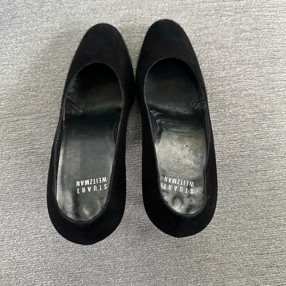 NEW Stuart Weitzman Black Suede Platform Stiletto Pumps Size 7m - Picture 6 of 10